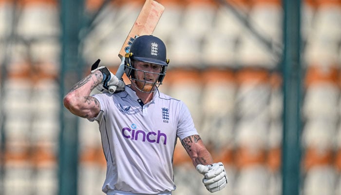 England´s Ben Stokes walks back to the pavilion after his dismissal during the fourth day of the second Test cricket match between Pakistan and England at the Multan Cricket Stadium in Multan on October 18, 2024. — AFP