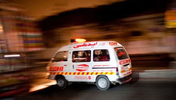 Representational image shows an ambulance running on a road. — APP/File