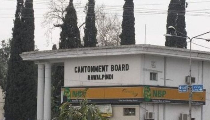 The Rawalpindi Cantonment Board (RCB) building in Rawalpindi. — APP/File