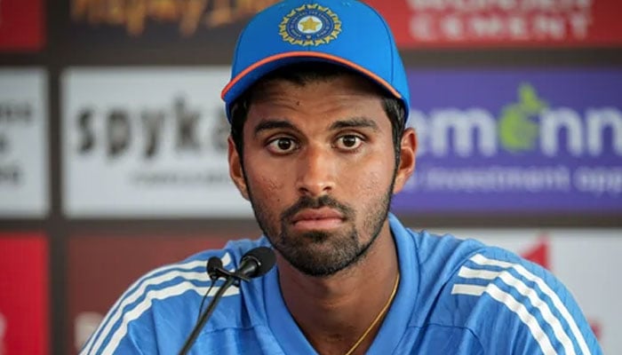 Colombo: Indias Washington Sundar addresses a press conferance on the eve of the third one-day international (ODI) cricket match between India and Sri Lanka at the R. Premadasa International Cricket Stadium, in Colombo, Tuesday, August 6, 2024. — PTI