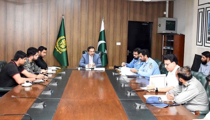 Deputy Commissioner (DC) Islamabad, Irfan Nawaz Memon chairs a meeting on June 2, 2024. — Facebook@Office of the Deputy Commissioner, Islamabad