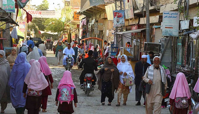 People walk on a street in Quetta, Balochistan. — AFP/File