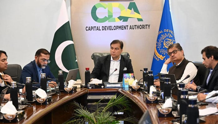 CDA Chairman Muhammad Ali Randhawa chairs a meeting on October 21, 2024. — Facebook@cda.isb.pk