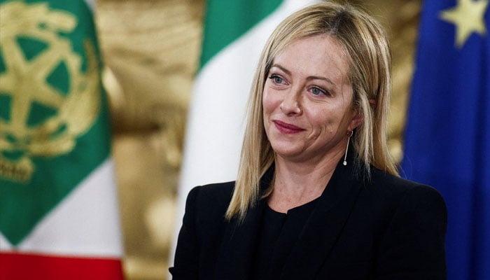 Italys newly elected Prime Minister Giorgia Meloni looks on during the swearing-in ceremony at the Quirinale Presidential Palace, in Rome, Italy October 22, 2022. — Reuters