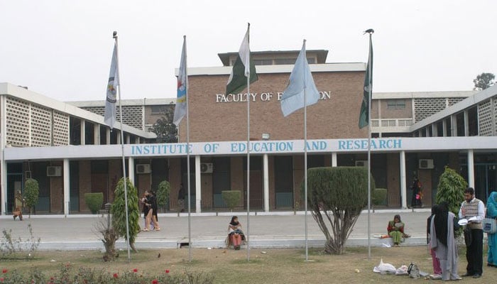 This image shows the facade of the Institute of Education and Research (IER) at PU. — Facebook@ierpulahore/file