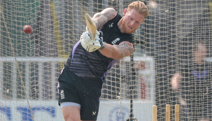 England captain Ben Stokes seen batting in nets on October 23, 2024.— PCB website