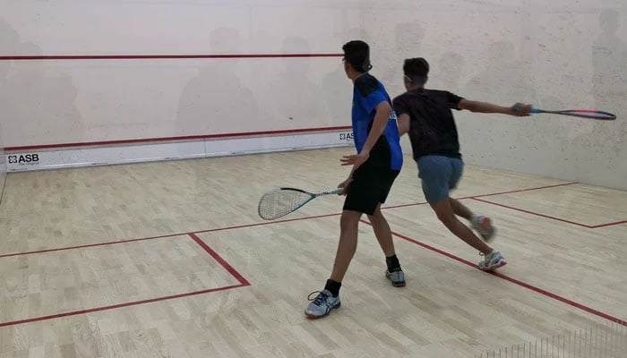 An image of a squash game.— X/@paksquash/file