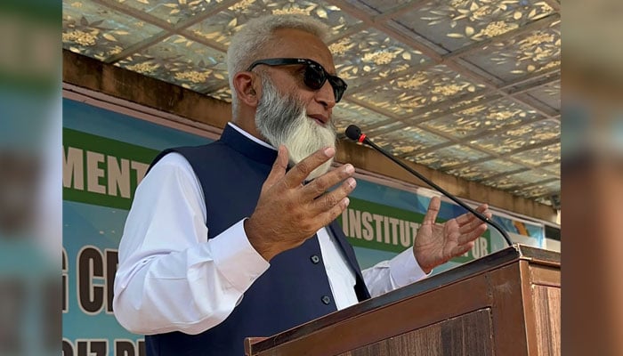 Special Assistant to the Chief Minister on Industries, Commerce, and Technical Education Abdul Karim Tordher addresses the “Build for Skill Internship” programme, organized by GIZ at the Government Polytechnic Institute on October 23, 2024. — Facebook@abdulkarimmpa