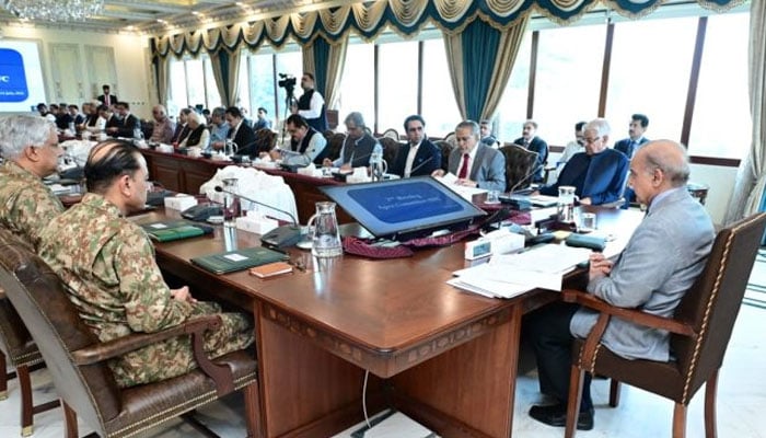 An undated image of SIFC meeting chaired by PM Shehbaz Sharif. — APP/File