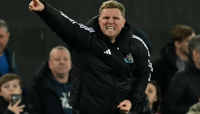 Newcastle United manager Eddie Howe can be seen in this picture. —AFP/File