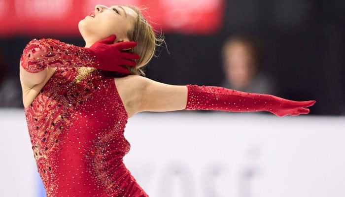 Kaori Sakamoto competes in the short program at Skate Canada in Halifax, Nova Scotia, on Oct 25, 2024. — AFP