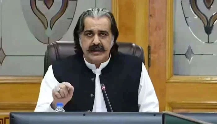 KP Chief Minister Sardar Ali Amin Gandapur chairs a cabinet meeting on April 24, 2024. — Facebook@AliAminKhanGandapurPti