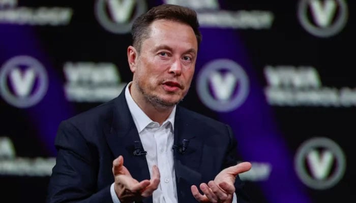 Elon Musk, Chief Executive Officer of SpaceX and Tesla and owner of X, gestures as he attends the Viva Technology conference dedicated to innovation and startups at the Porte de Versailles exhibition center in Paris, France, June 16, 2023.— Reuters