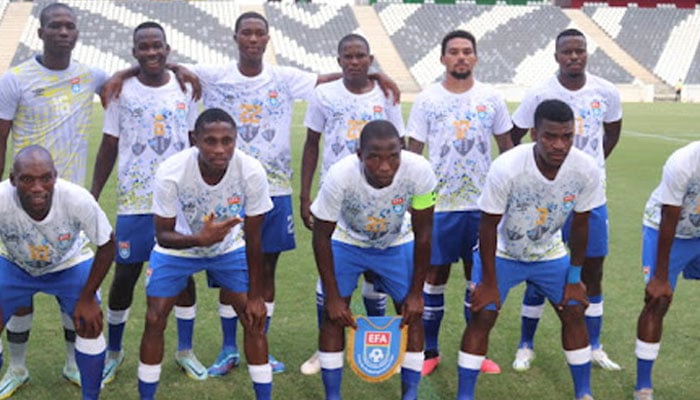 Eswatini players seen posing for a group photo.— NFAS website/file