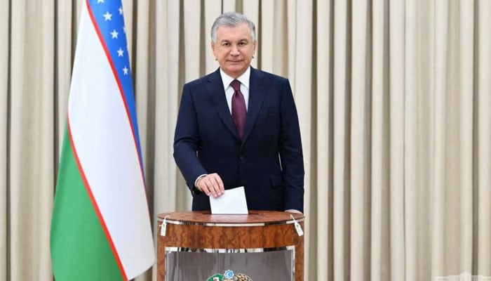 Uzbek President Shavkat Mirziyoev voting in the countrys early presidential election in July 2023. — Reuters/File