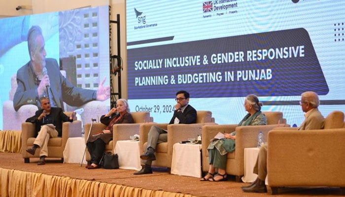 A distinguished panel of experts seen at a seminar of Oxford Policy Managements Sub-National Governance (SNG) Programme and the Punjab government on Oct 29, 2024. — APP/File