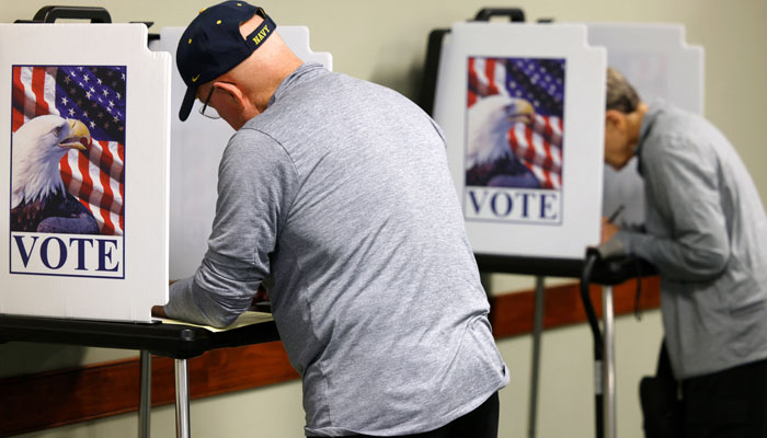 Voters in Greensboro, North Carolina, US casting vote on  October 22, 2024. —Reuters