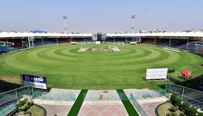 A view of the National Stadium in Karachi on March 4, 2021. — Reuters