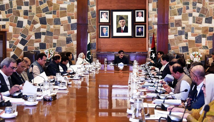 Sindh Chief Minister, Syed Murad Ali Shah presides over a 46th PPP Policy Board meeting at CM House in Karachi on November 1, 2024. — PPI