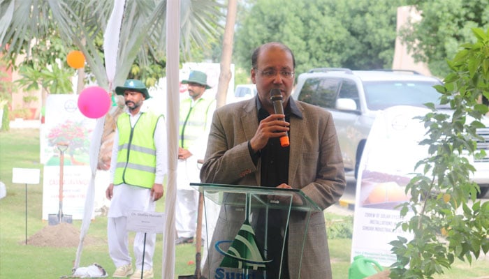 Provincial Minister for Industries and Commerce Chaudhry Shafay Hussain speaking at an event.— Facebook@PIEDMC/file