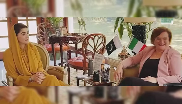 Punjab Chief Minister Maryam Nawaz during a meeting with Ambassador of Italy to Pakistan Marilina Armellin on November 2, 2024. — Facebook@TheMaryamNSharif