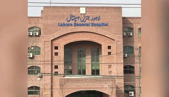 The Lahore General Hospital building can be seen on July 23, 2022. — Facebook/@LGH.LHR