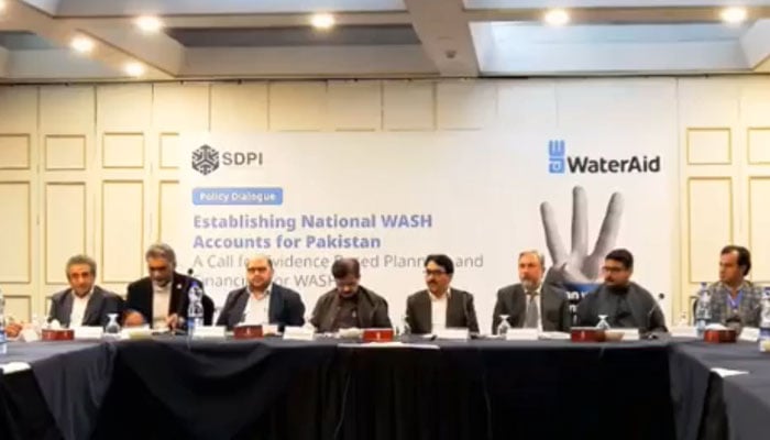 Participants attend Policy Dialogue organised by WaterAid Pakistan in partnership with the Sustainable Development Policy Institute (SDPI) on November 1, 2024. — Screengrab via Facebook@WaterAidPK