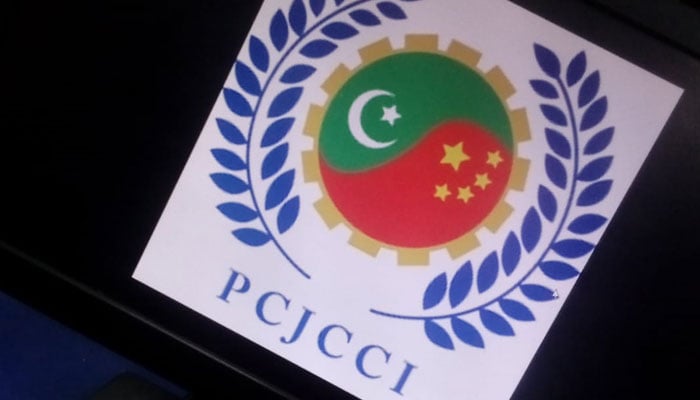 PCJCCI logo can be seen on a computer screen, image taken on November 5, 2024. — Thenews/AquibAli