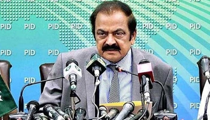 Adviser to PM on Political and Public Affairs Rana Sanaullah. — PID/File