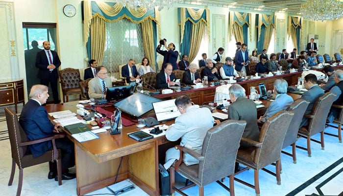 Prime Minister, Muhammad Shehbaz Sharif chairs a meeting of the Federal Cabinet in Islamabad on August 20, 2024. — PPI