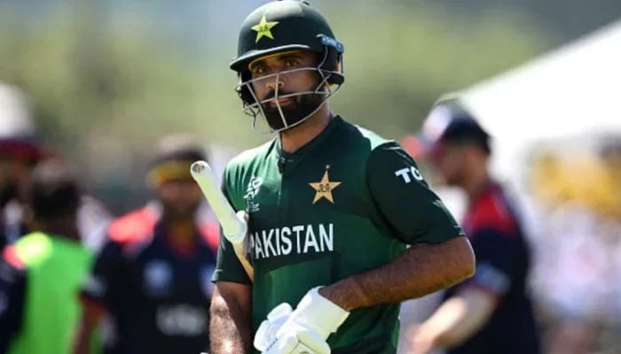 Pakistan batter Fakhar Zaman during T20 World Cup 2024. — ICC/File