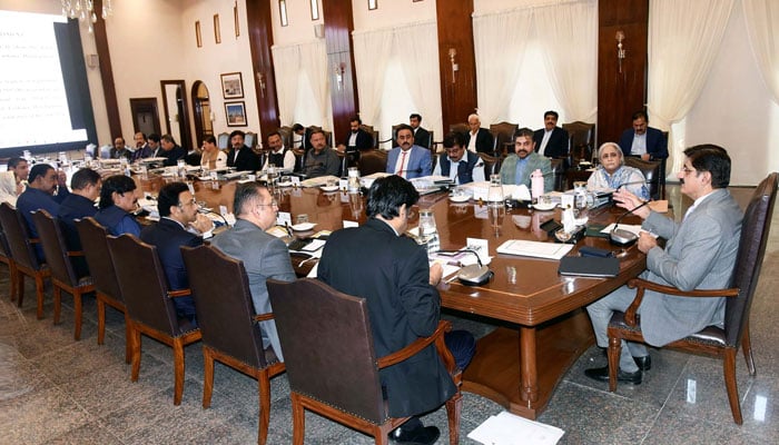 Sindh Chief Minister, Syed Murad Ali Shah presides over a cabinet meeting at CM House in Karachi on November 6, 2024. — PPI