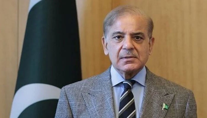 Prime Minister Muhammad Shehbaz Sharif looks on in this image. — APP/File