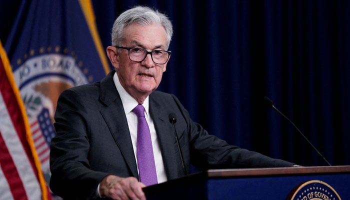 Federal Reserve Board Chairman Jerome Powell speaks during a press conference. — Reuters/File