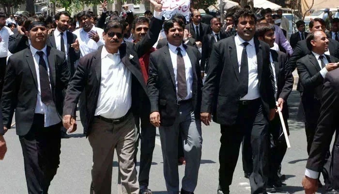 Representational image shows lawyers in a protest. — Geotv/File