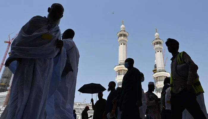 Representational image shows Muslim worshippers and pilgrims gathering at the Grand Mosque in the holy city of Mecca on June 25, 2023, during the annual Hajj pilgrimage. — AFP