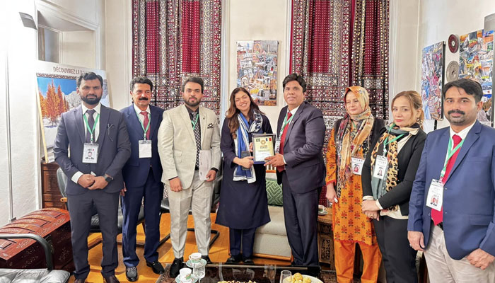 A trade and business delegation from Pakistan pose for a group photo on November 8, 2024. — Facebook@globaltradeexpo