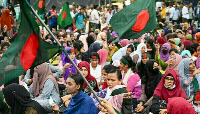 A rally participants seen in in Bangladesh. — AFP/file