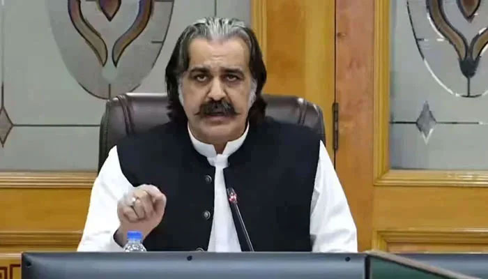 KP Chief Minister Ali Amin Gandapur chairs a cabinet meeting on April 24, 2024. — Facebook@AliAminKhanGandapur