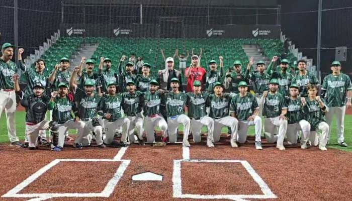 An undated image of Pakistan baseball team. — Reporter/File