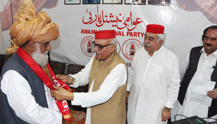 The representational image shows a glimpse of an event where different people joined the Awami National Party (ANP). — Facebook@ANPMarkaz/file