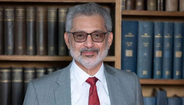 Former CJP Qazi Faez Isa poses for a picture at the Oxford Union in England on July 5, 2022. —Facebook@ theoxfordunion