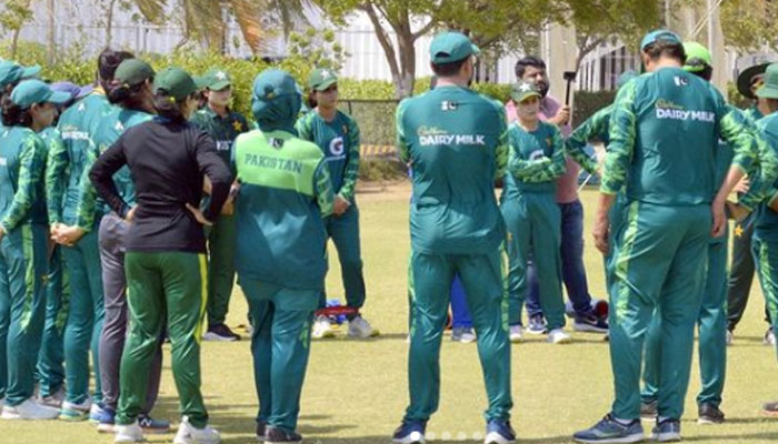 Under-19 women’s cricketers attending a training session at a 19-day skills and fitness camp at the Hanif Mohammad High-Performance Centre in Karachi. — Instagram@TheRealPcb/File