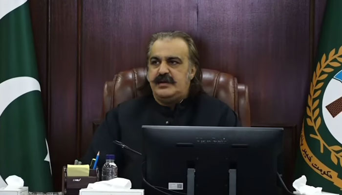 KP Chief Minister Ali Amin Gandapur presides over a meeting of the Health Department on November 11, 2024. — Screengrab via Facebook@AliAminKhanGandaporPTI