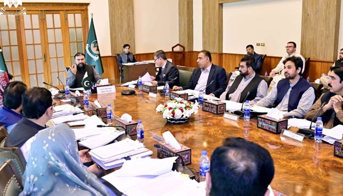 Chief Minister of Balochistan Mir Sarfaraz Bugti chairs a meeting of the Balochistan Cabinet at the Chief Minister’s Secretariat on November 11, 2024. — Screengrab via Faceboook@CMOBalochistanOfficial