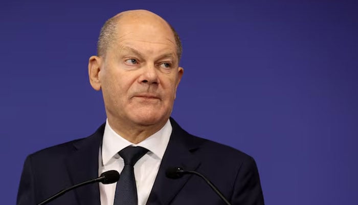 German Chancellor Olaf Scholz holds a press conference during an informal EU Summit in Budapest, Hungary on November 8, 2024. — Reuters