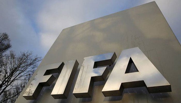 FIFA logo displayed on a wall. — AFP/File