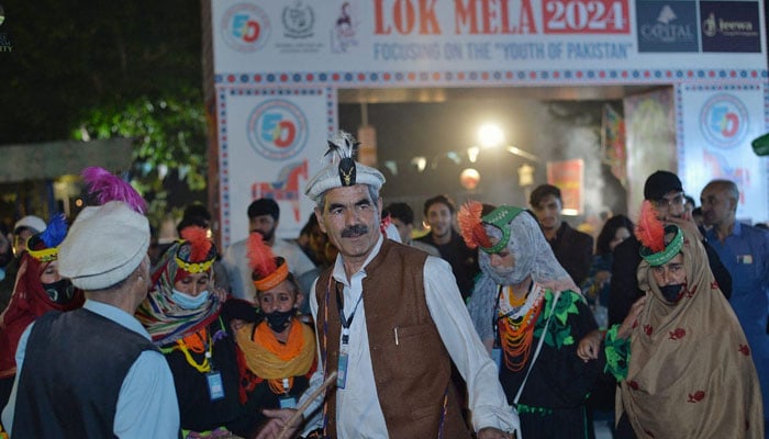 A glimpse of the Lok Mela, Pakistan Folk Festival at the Khyber Pakhtunkhwa Pavilion set up by the Khyber Pakhtunkhwa Culture and Tourism Authority (KPCTA) on November 11, 2024. — Facebook@kptourism