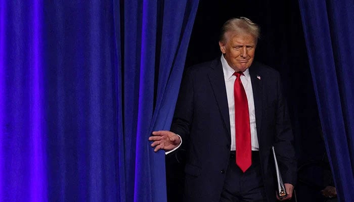 Donald Trump takes the stage for his election night rally at the Palm Beach County Convention Centre in West Palm Beach, Florida, US, November 6, 2024. — Reuters