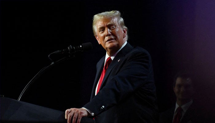 President-elect Donald Trump takes the stage in Palm Beach County Convention Center, in West Palm Beach, Florida, US, November 6, 2024. — Reuters